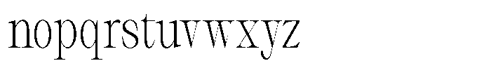 Thalore Light Condensed Font LOWERCASE
