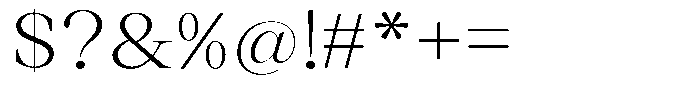 Thalore Light Semi Expanded Font OTHER CHARS