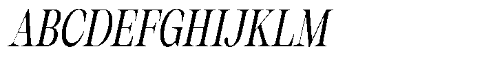Thalore Medium Condensed Oblique Font UPPERCASE