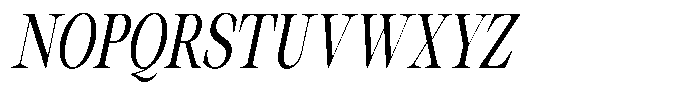 Thalore Medium Condensed Oblique Font UPPERCASE