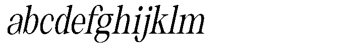 Thalore Medium Condensed Oblique FONT