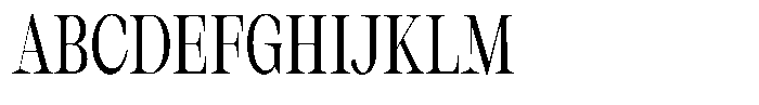 Thalore Medium Condensed Font UPPERCASE