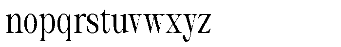Thalore Medium Condensed Font LOWERCASE