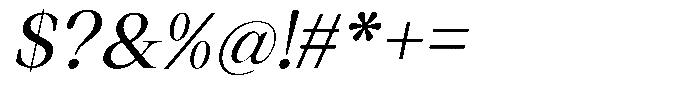 Thalore Medium Oblique Font OTHER CHARS