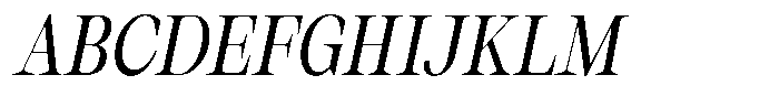 Thalore Medium Semi Condensed Oblique Font UPPERCASE