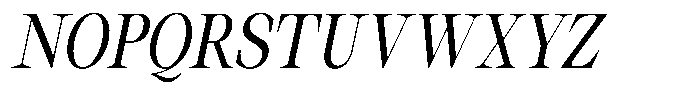 Thalore Medium Semi Condensed Oblique Font UPPERCASE