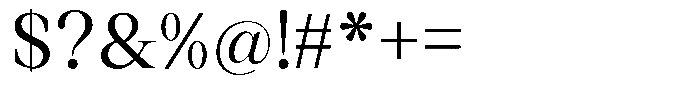 Thalore Medium Font OTHER CHARS