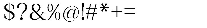 Thalore Regular Font OTHER CHARS