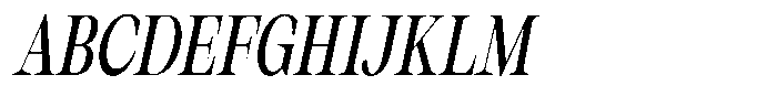 Thalore Semi Bold Condensed Oblique Font UPPERCASE