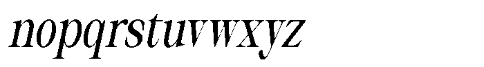 Thalore Semi Bold Condensed Oblique Font LOWERCASE