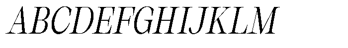 Thalore Semi Condensed Oblique Font UPPERCASE