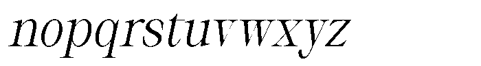 Thalore Semi Condensed Oblique Font LOWERCASE