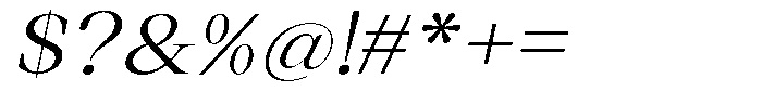 Thalore Semi Expanded Oblique Font OTHER CHARS