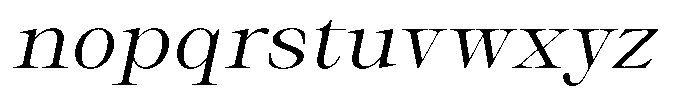 Thalore Semi Expanded Oblique Font LOWERCASE