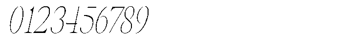 Thalore Thin Condensed Oblique Font OTHER CHARS