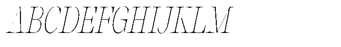 Thalore Thin Condensed Oblique Font UPPERCASE