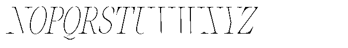 Thalore Thin Condensed Oblique Font UPPERCASE