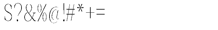Thalore Thin Condensed Font OTHER CHARS