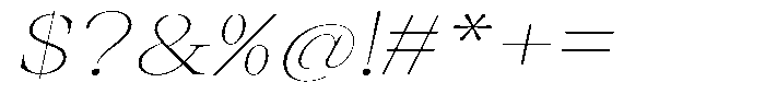 Thalore Thin Expanded Oblique Font OTHER CHARS