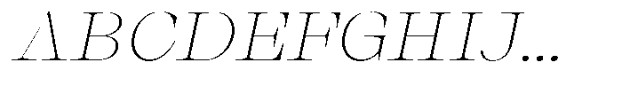 Thalore Thin Expanded Oblique Font UPPERCASE