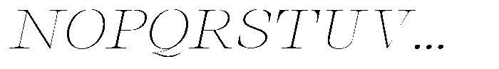 Thalore Thin Expanded Oblique Font UPPERCASE