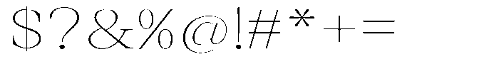 Thalore Thin Expanded Font OTHER CHARS