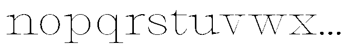 Thalore Thin Expanded Font LOWERCASE