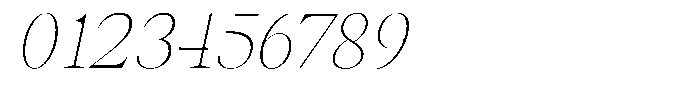 Thalore Thin Oblique Font OTHER CHARS