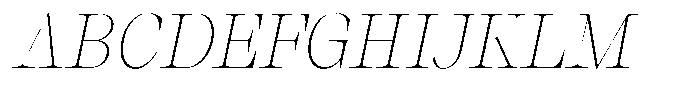 Thalore Thin Oblique Font UPPERCASE