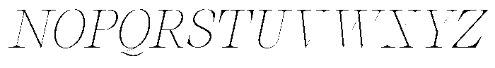 Thalore Thin Oblique Font UPPERCASE