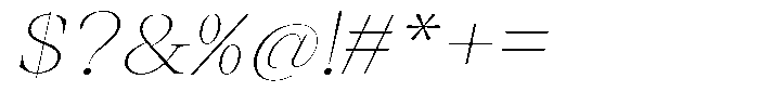 Thalore Thin Semi Expanded Oblique Font OTHER CHARS