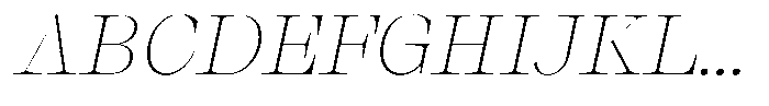 Thalore Thin Semi Expanded Oblique Font UPPERCASE