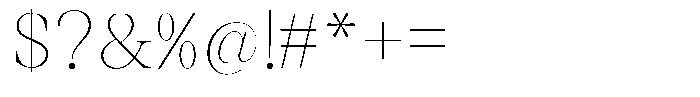 Thalore Thin Font OTHER CHARS