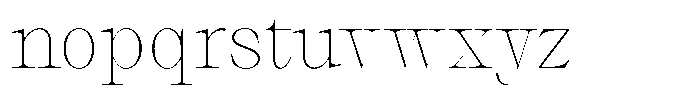 Thalore Thin Font LOWERCASE