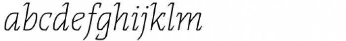 Thalweg Thin Italic Font LOWERCASE