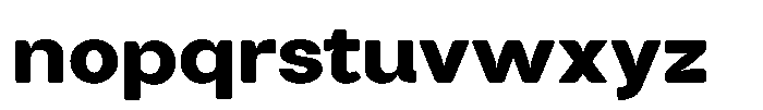 Tharo Black Extra Expanded Font LOWERCASE