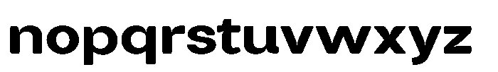 Tharo Extra Bold Ultra Expanded Font LOWERCASE