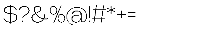 Tharo Extra Light Expanded Font OTHER CHARS