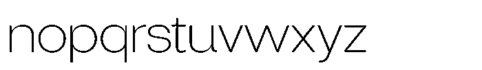 Tharo Extra Light Expanded Font LOWERCASE