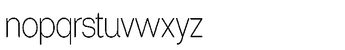 Tharo Extra Light Extra Condensed Font LOWERCASE