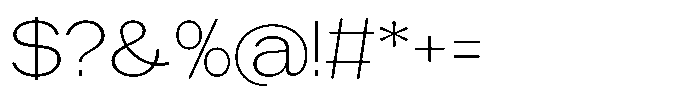 Tharo Extra Light Extra Expanded Font OTHER CHARS