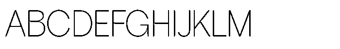 Tharo Extra Light Semi Condensed Font UPPERCASE