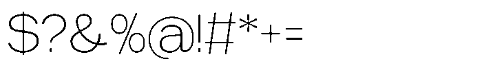 Tharo Extra Light Semi Expanded Font OTHER CHARS