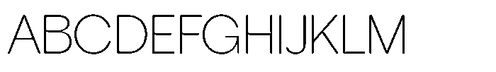 Tharo Extra Light Semi Expanded Font UPPERCASE