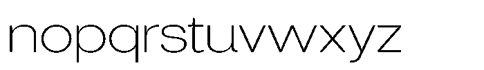 Tharo Extra Light Ultra Expanded Font LOWERCASE