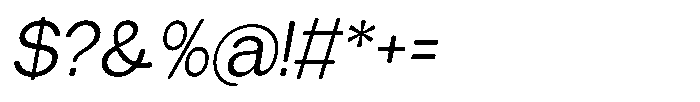Tharo Italic Font OTHER CHARS