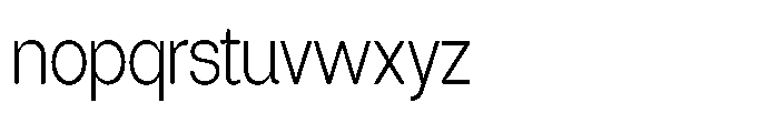 Tharo Light Extra Condensed Font LOWERCASE