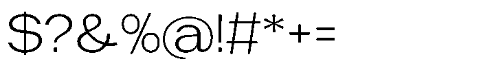 Tharo Light Extra Expanded Font OTHER CHARS