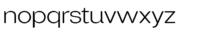 Tharo Light Extra Expanded Font LOWERCASE