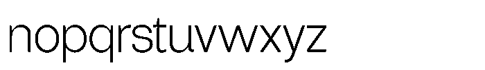 Tharo Light Semi Condensed Font LOWERCASE